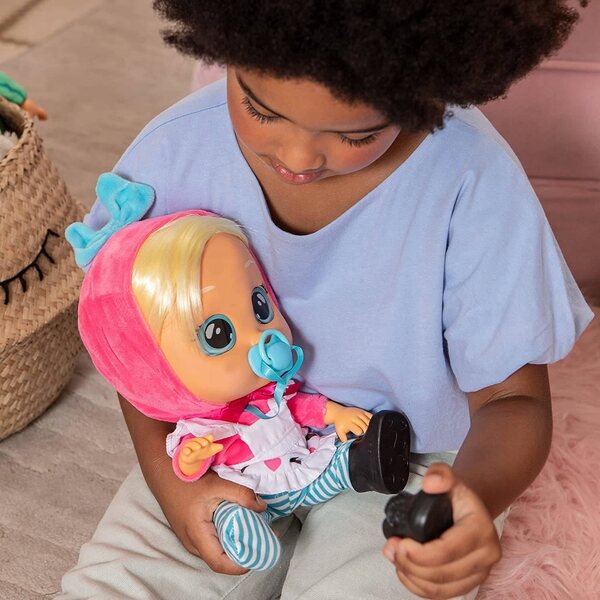 Cry Babies Alice Puppe 30 cm – Weinende und spielende Puppe mit abnehmbarer Kleidung