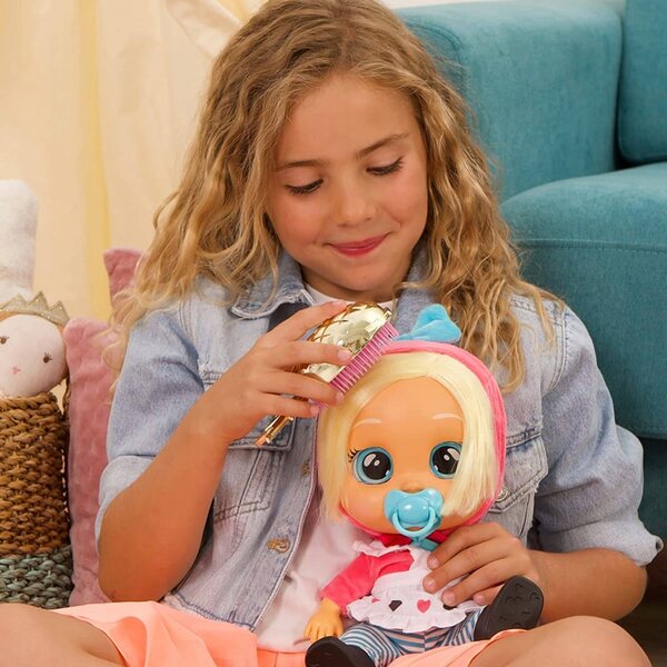 Cry Babies Alice Puppe 30 cm – Weinende und spielende Puppe mit abnehmbarer Kleidung