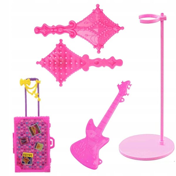 Puppe mit Kleiderschrank und Kleidung – Puppengarderobe mit Accessoires für Mädchen