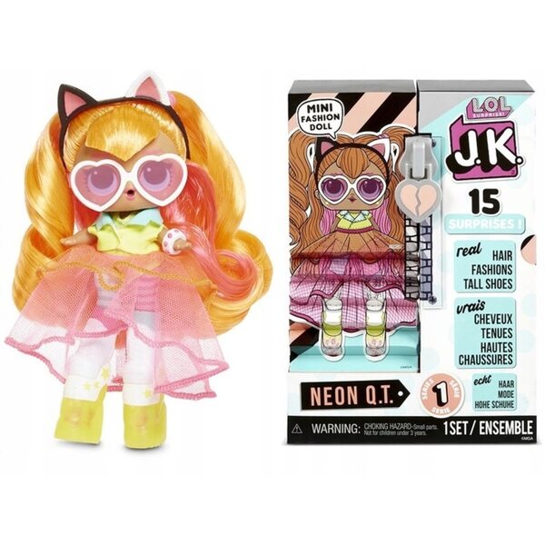 LOL Lils NEON-pop met echt haar, accessoires en modieuze schoenen