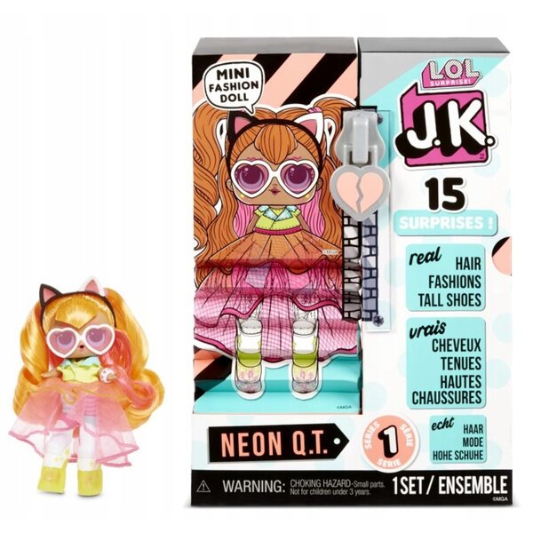 LOL bambola Lils NEON con capelli veri, accessori e scarpe alte fashion