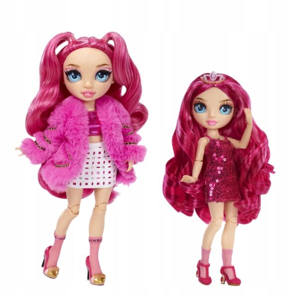 Set 2 bambole Rainbow High Stella Monroe Junior High e Rainbow High rosa