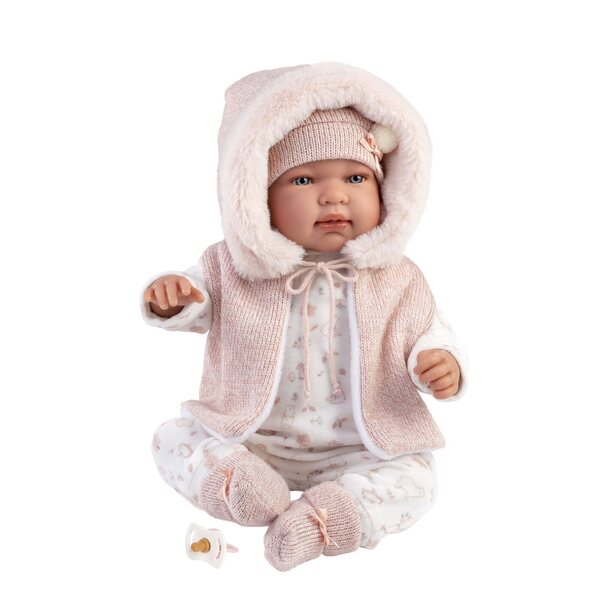 Llorens 84486 NEW BORN - realistyczna lalka dla niemowląt z dźwiękiem i