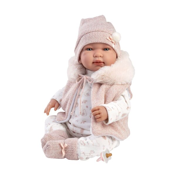 Llorens 84486 NEW BORN - realistyczna lalka dla niemowląt z dźwiękiem i
