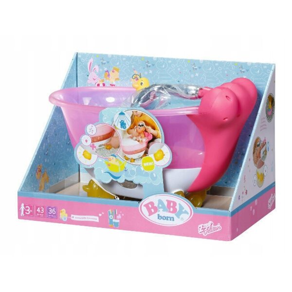 Baby Born Interaktive Badewanne mit Dusche, Lichtern und Geräuschen für Kinder ab 3 Jahren