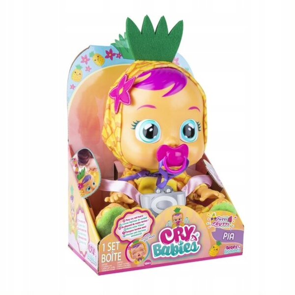 Cry Babies Tutti Frutti Pia – Ananaspuppe 25 cm mit Geräuschen und Duft