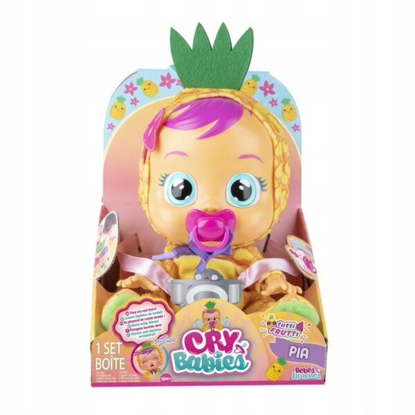 Cry Babies Tutti Frutti Pia – Ananaspuppe 25 cm mit Geräuschen und Duft