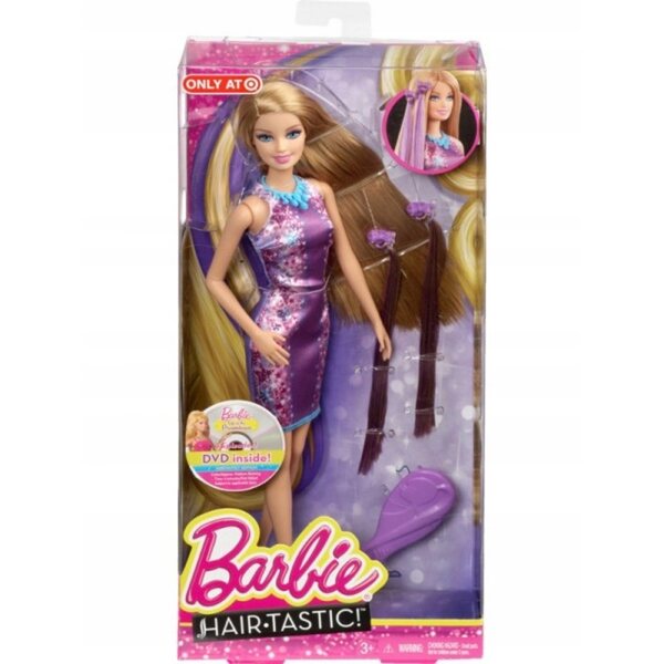 Barbie Bajeczne Fryzury Mattel mit zwei Clip-Erweiterungen für Kinder ab 3 Jahren