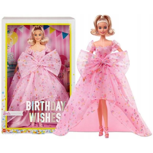Barbie-Geburtstagsgrüße-Kollektion mit rosa Tüllkleid und Zertifikat