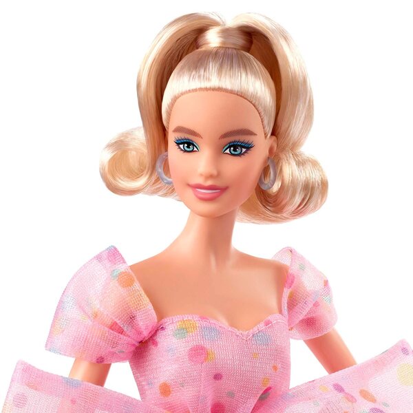 Barbie-Geburtstagsgrüße-Kollektion mit rosa Tüllkleid und Zertifikat