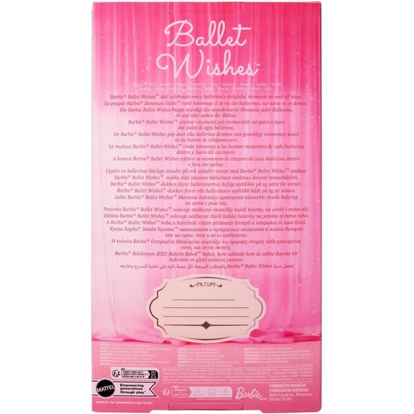 Barbie Ballet Wishes Ballerina-Puppe zum Sammeln für Kinder ab 5 Jahren
