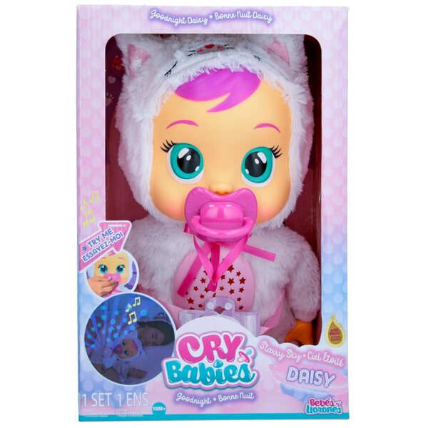 Cry Babies 30 cm große Goodnight Starry Sky Daisy-Puppe mit Geräuschen und Lichtern