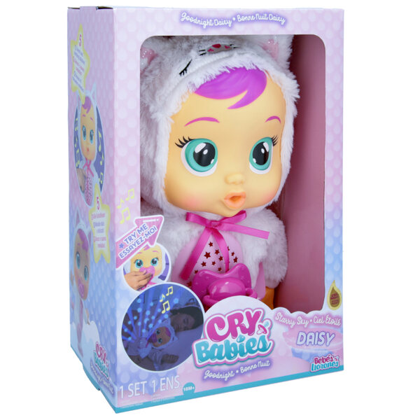 Cry Babies 30 cm große Goodnight Starry Sky Daisy-Puppe mit Geräuschen und Lichtern