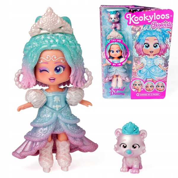 Kookyloos Princess Crystal Dreams - Bambola da Collezione con Animale Domestico