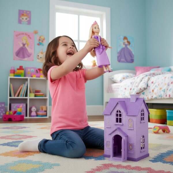 Lalke Roszpunka Disney Hasbro 30 cm met accessoires en meubelelementen