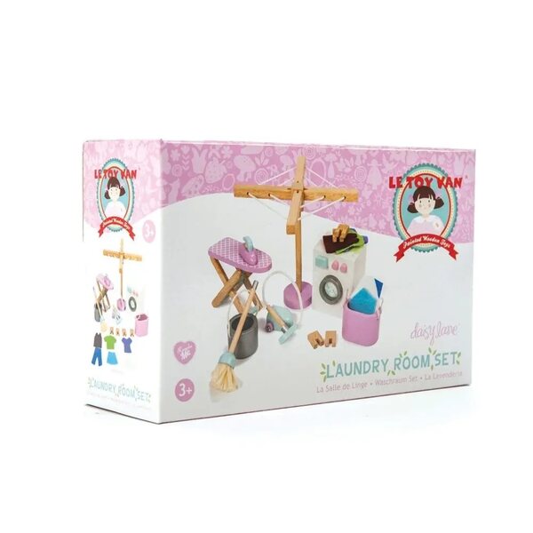 Le Toy Van Wäschemöbel aus FSC-Holz – 16-teiliges Set für Puppenhaus