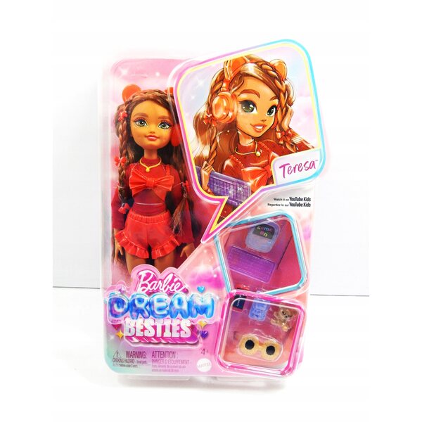 Barbie Dream Besties Teresa mit Gamer-Zubehör und Spielen für Mädchen ab 4 Jahren