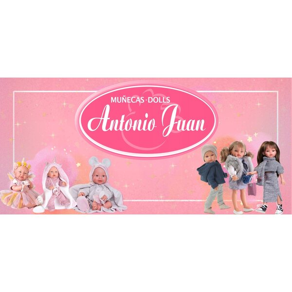 Kika Antonio Juan 27 cm große Puppe mit Sound, weichem Bauch und Kätzchen-Outfit