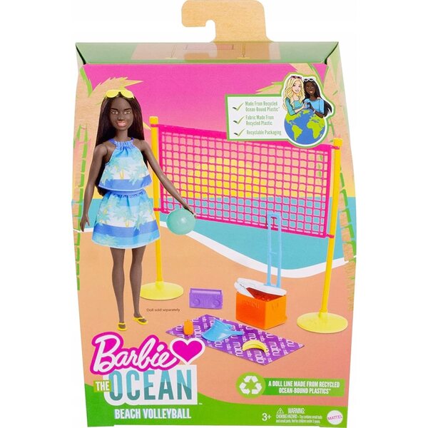 Barbie THE OCEAN Set mit Volleyballnetz und Sportzubehör für Sommerspiele