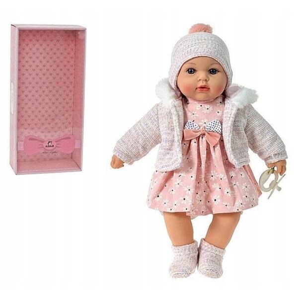 Bambola 40 cm che parla e canta in italiano con ciuccio, confezione regalo