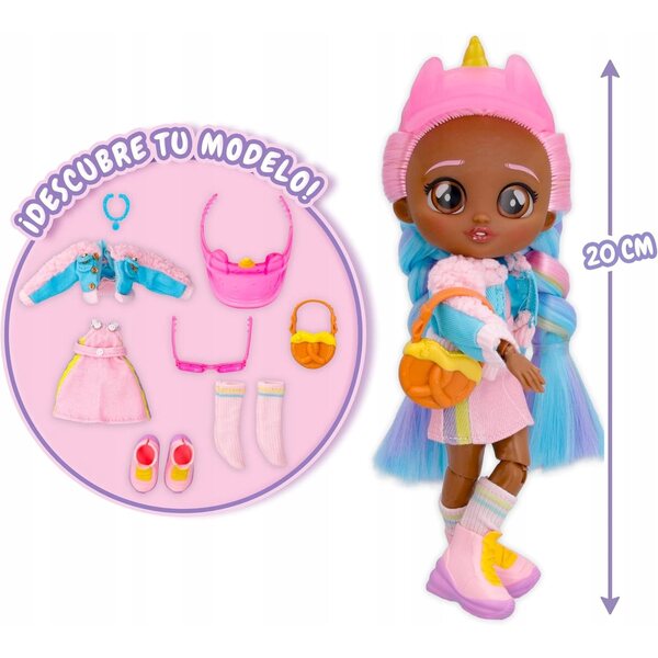 Cry Babies BFF Jassy Modepuppe 20 cm mit Zubehör für Kinder ab 4 Jahren