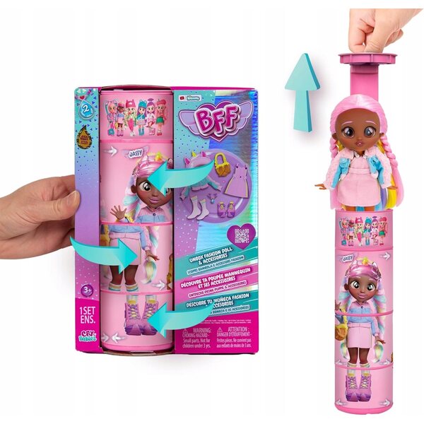 Cry Babies BFF Jassy Modepuppe 20 cm mit Zubehör für Kinder ab 4 Jahren