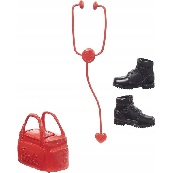 Barbie Sanitäter 30 cm mit pädagogischem Mattel-Puppenzubehör