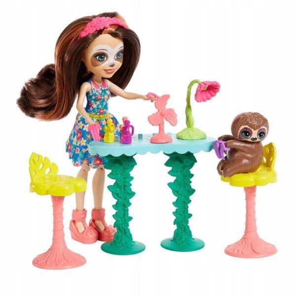 Enchantimals Relaxation Room Faultierpuppe 15 cm mit Mattel-Zubehör