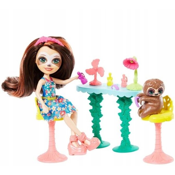 Enchantimals Relaxation Room Faultierpuppe 15 cm mit Mattel-Zubehör