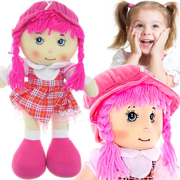 Bambola di stoffa parlante e cantane 35 cm certificata CE per bambini 3+
