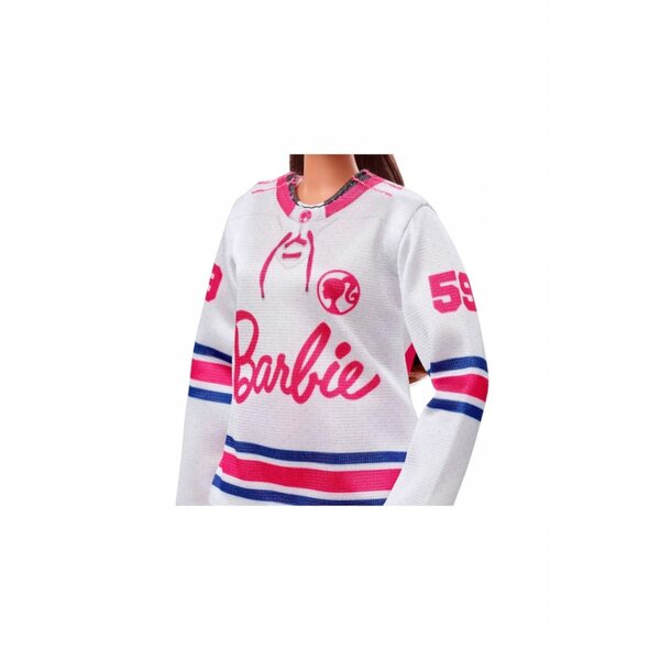 Barbie Wintersport-Hockeyspieler-Puppe mit Originalzubehör und komplettem Outfit