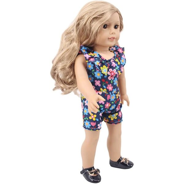 Blumenkleid für 18-Zoll-amerikanische Puppen, bequem und langlebig | Odulu