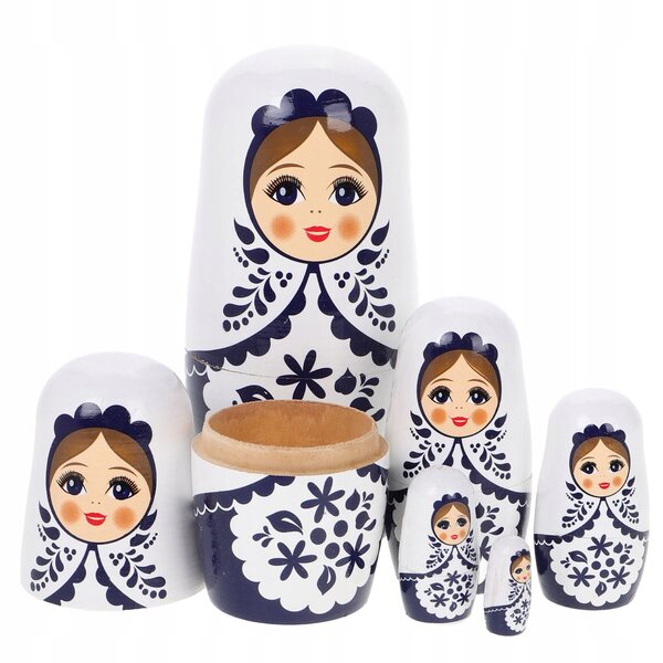 Bambole russe che nidificano, giocattoli in legno, multicolore, 14,5 cm