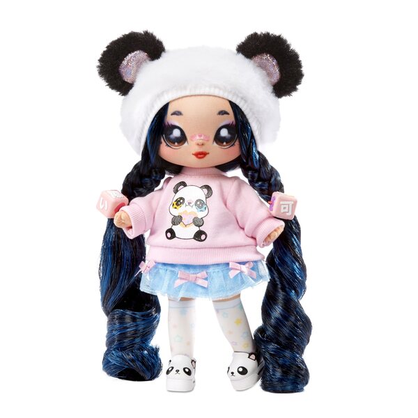 Non ! SUR! SUR! Ensemble familial avec 2 poupées et panda en peluche 11" et 7,5"