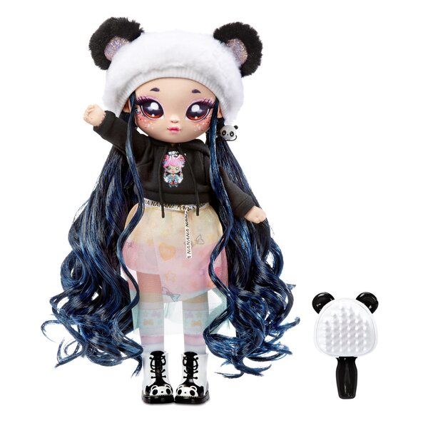 Non ! SUR! SUR! Ensemble familial avec 2 poupées et panda en peluche 11" et 7,5"