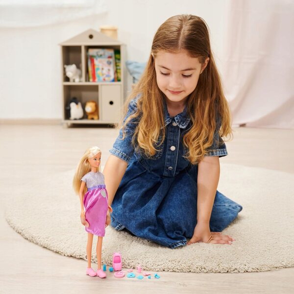 29 cm große schwangere Steffi-Puppe mit Baby- und Spielzubehör
