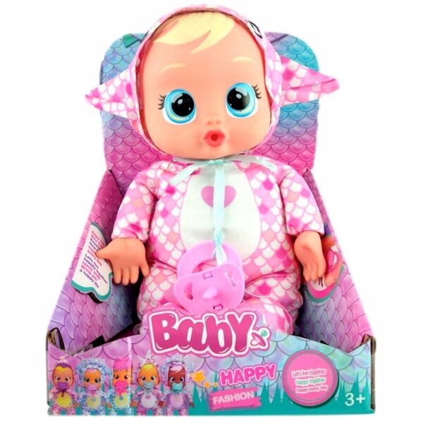 Bambolina 30cm Piangente con Suoni, Morbida e Realistica per Bambini 3+