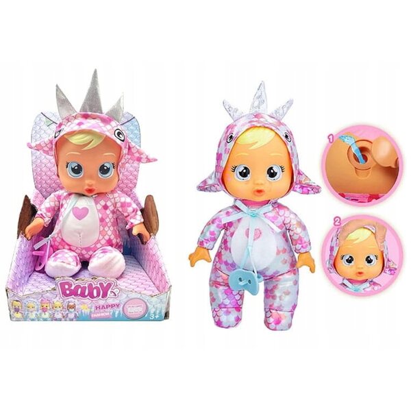 Bambolina 30cm Piangente con Suoni, Morbida e Realistica per Bambini 3+