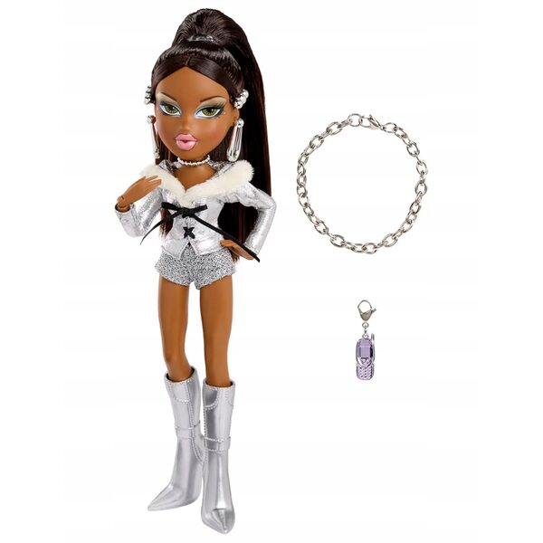Bratz Charmz Sasha – Modepuppe mit Sammelarmband für Kinder ab 6 Jahren