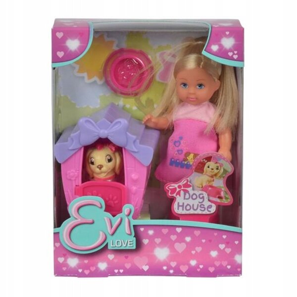 Evi con casa per cane Steffi e Evi bambola 12 cm gioco interattivo per bambini