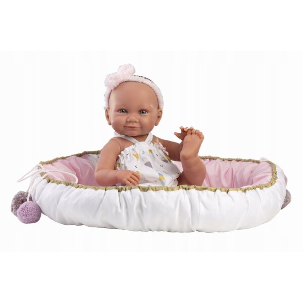 Bambola Neonato in Vinile 40 cm Llorens Nica con Abiti in Cotone Organico