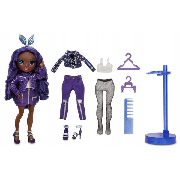 Laletta Rainbow High Krystal Bailey Violet Serie 2 mit Modeaccessoires