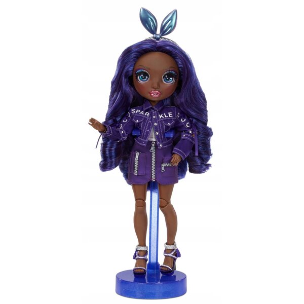 Laletta Rainbow High Krystal Bailey Violet Serie 2 mit Modeaccessoires