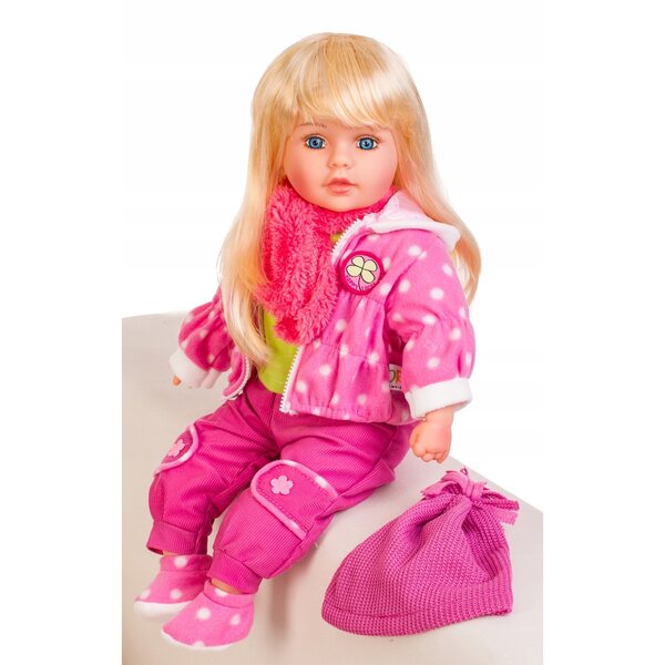 Große 60 cm große, weiche, realistische Babypuppe, spricht und singt 5 Lieder
