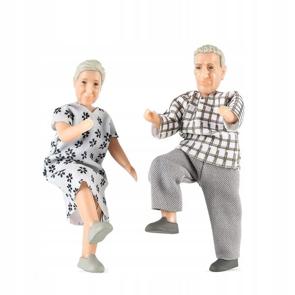 Bambole dei nonni di Jamie per la casa delle bambole: un set di personaggi realistici di Lundby