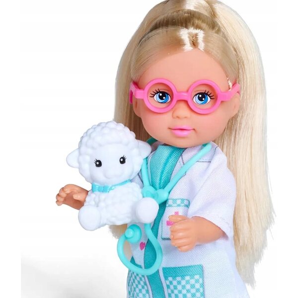 Bambola Evi veterinaria con accessori medici per gioco educativo bambini