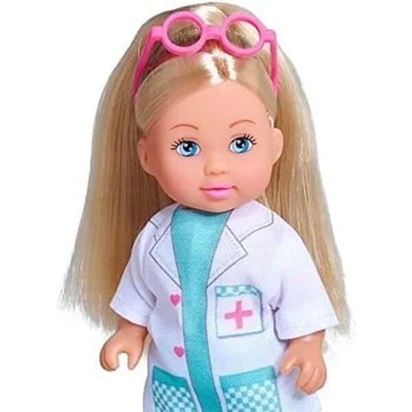 Bambola Evi veterinaria con accessori medici per gioco educativo bambini