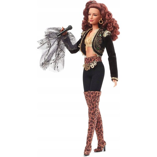 Barbie Signature Gloria Estefan mit Mikrofon und Ständer, 29 cm groß