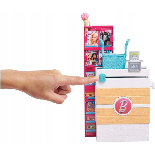 Set Supermarket con Bambola, Carrello Mobile e Cintura per Cassa, 3+ anni