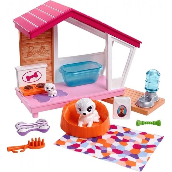 Barbie Mini-Set mit Hundebett und Zubehör für Kinder ab 3 Jahren